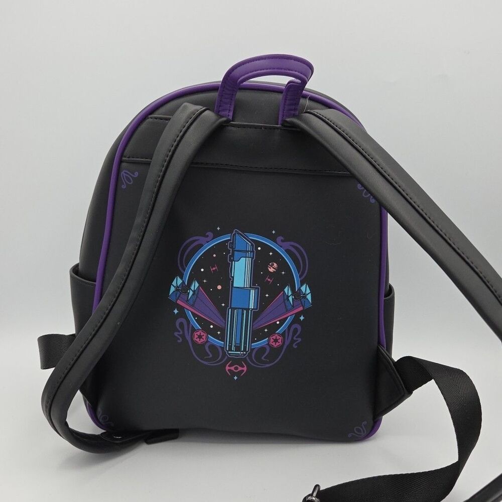 Loungefly Star Wars Darth Vader Colorful Dark Side Portrait Glow-in-the-Dark EUC - Picture 3 of 7